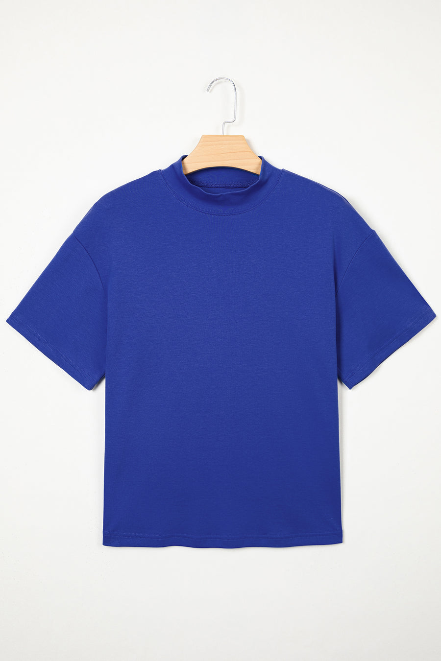 Solid Colour Oversized High Neck Tee Women UK