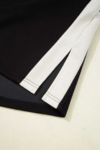 Contrast Zipped T-Shirt and Short Set