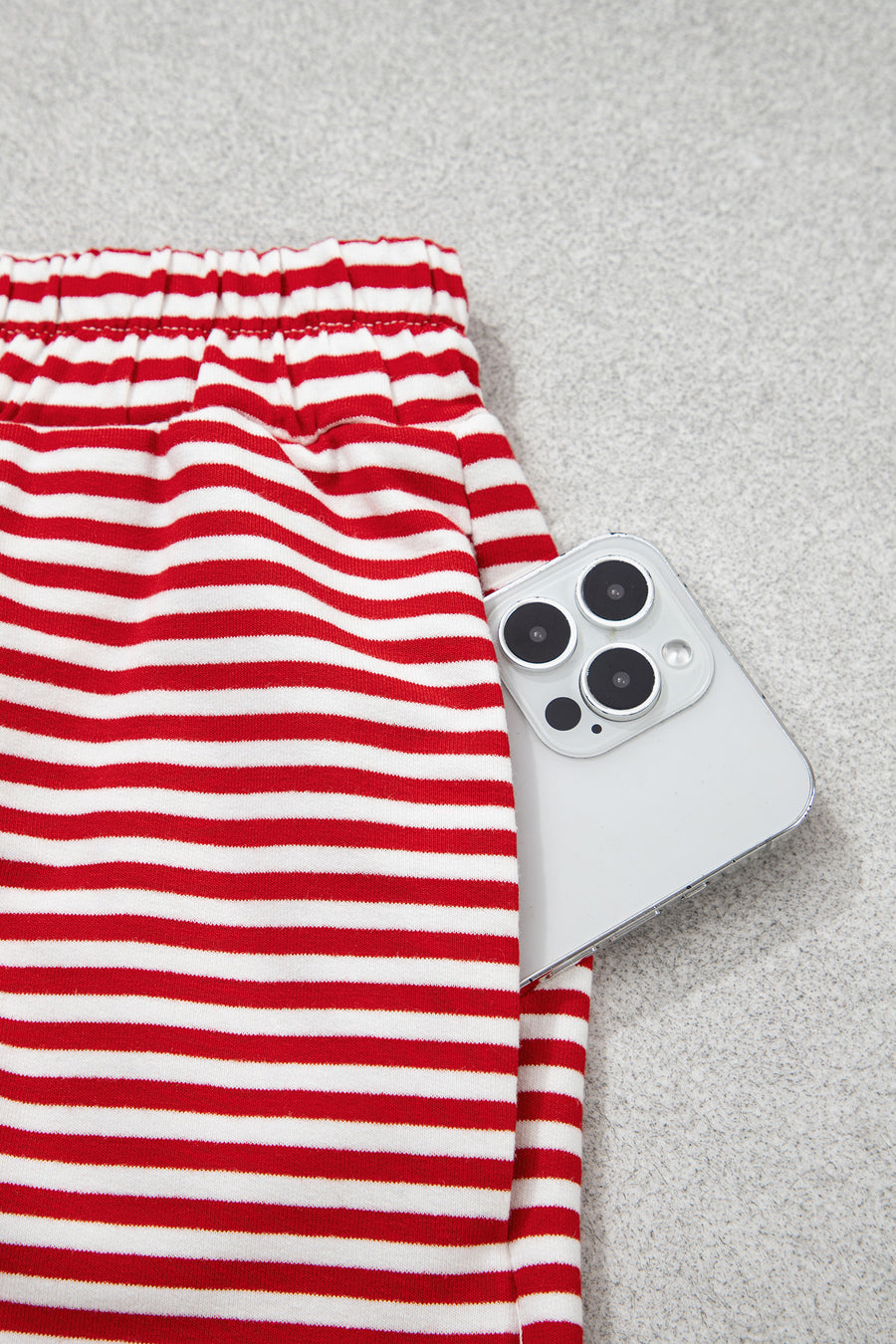 Striped Oversized Mock Neck Sweatshirt Shorts Set Women UK