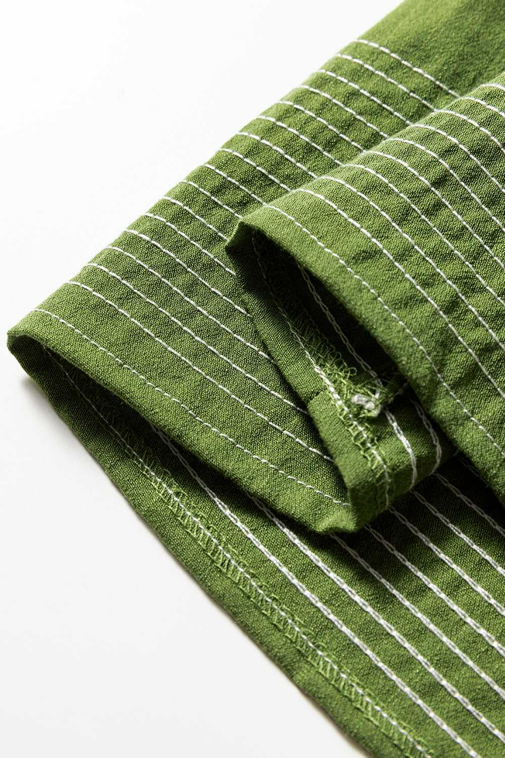 Stitch Detail Tiered V Neck Dress