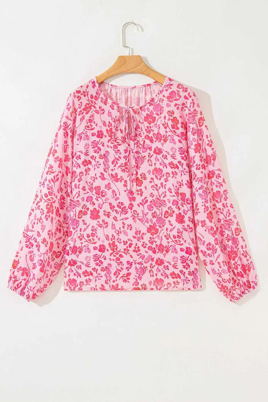 Pink floral lightweight blouse blouses