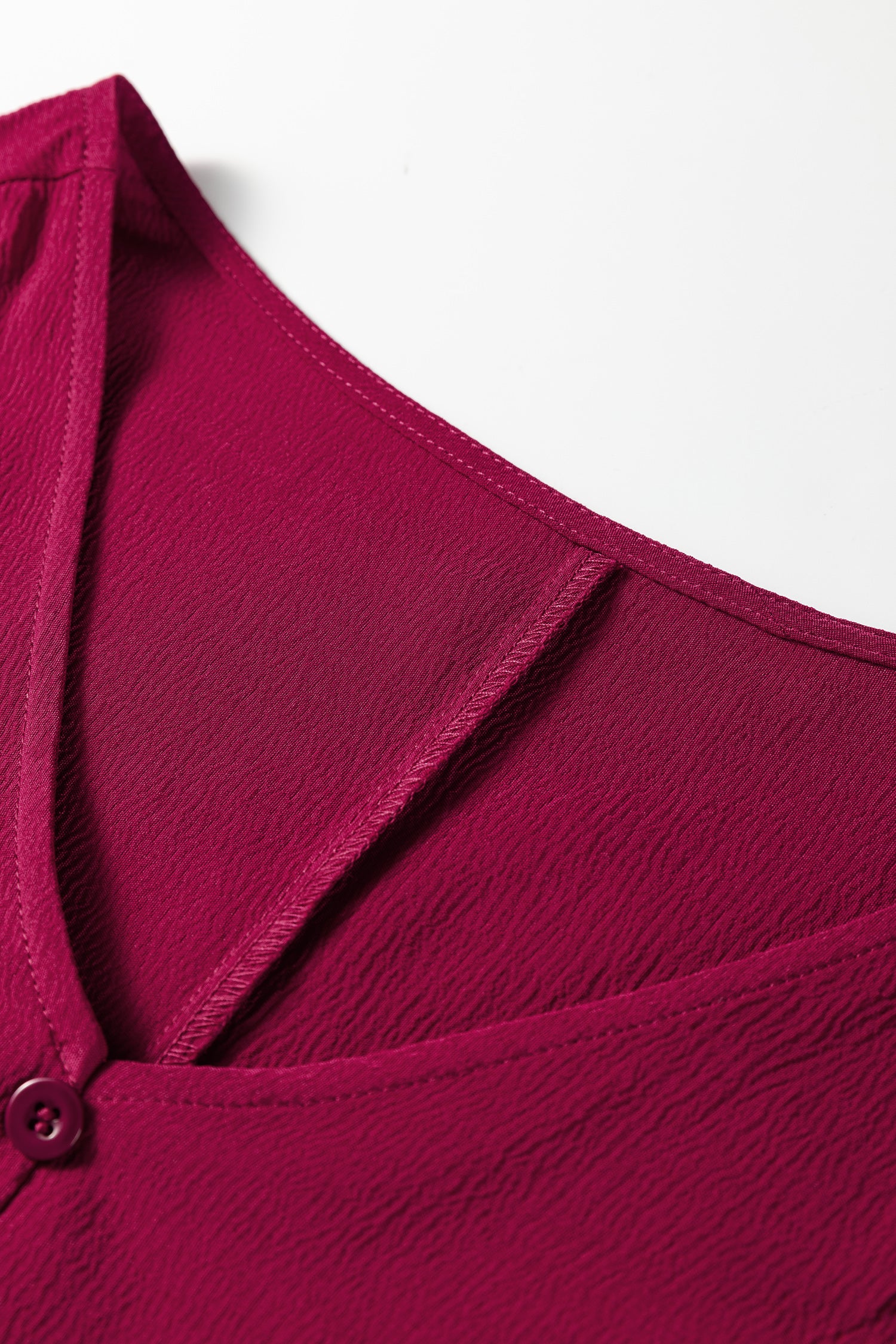 Burgundy Long Sleeve Tiered Maxi Dress