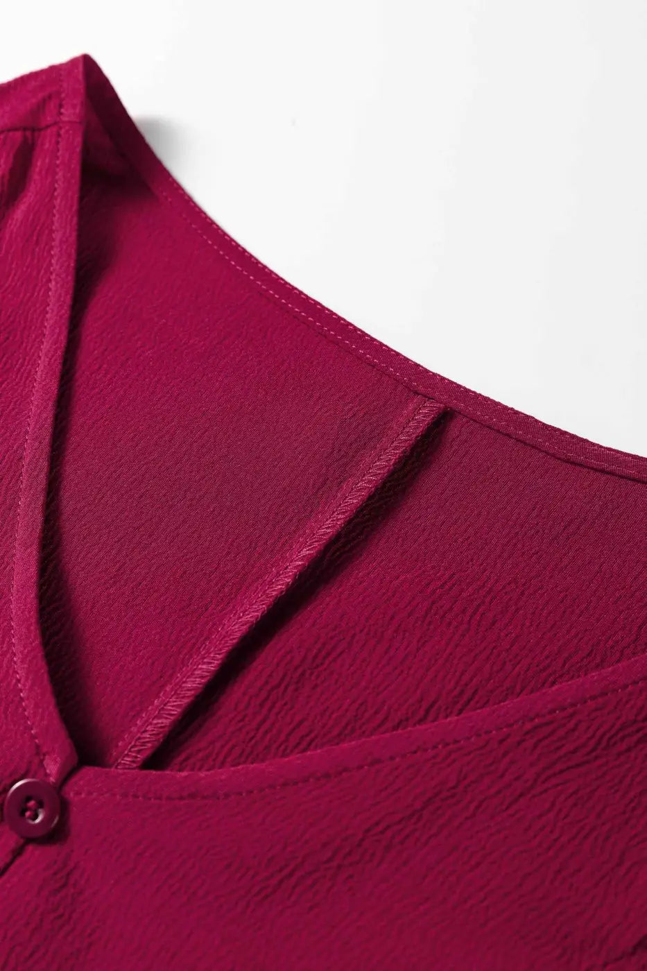 Burgundy Long Sleeve Tiered Maxi Dress