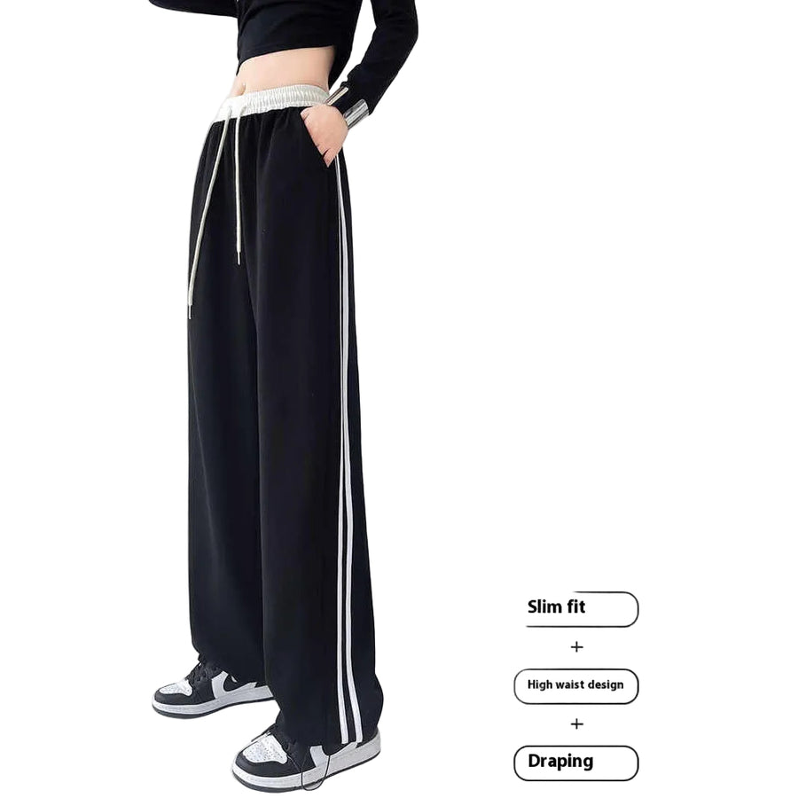 High waist sweatpants styled casually — women UK athleisure
