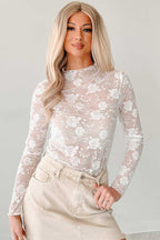 Sheer Floral Lace Top