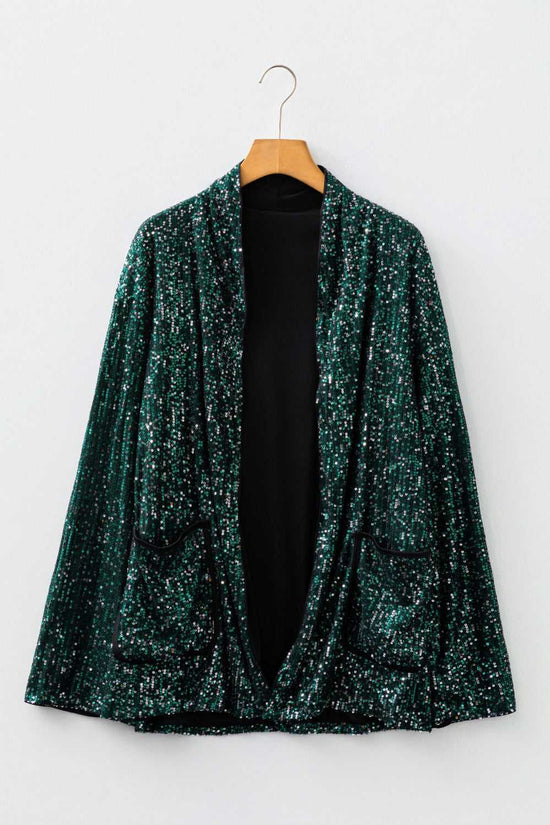 Evergreen Glitter Sequin Blazer