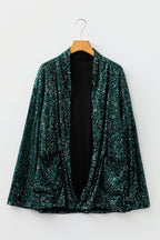Evergreen Glitter Sequin Blazer