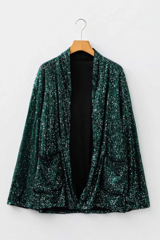 Women’s evergreen glitter sequin blazer | fashionfitz