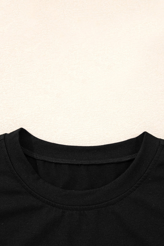 Lace Sleeve Drop T-Shirt