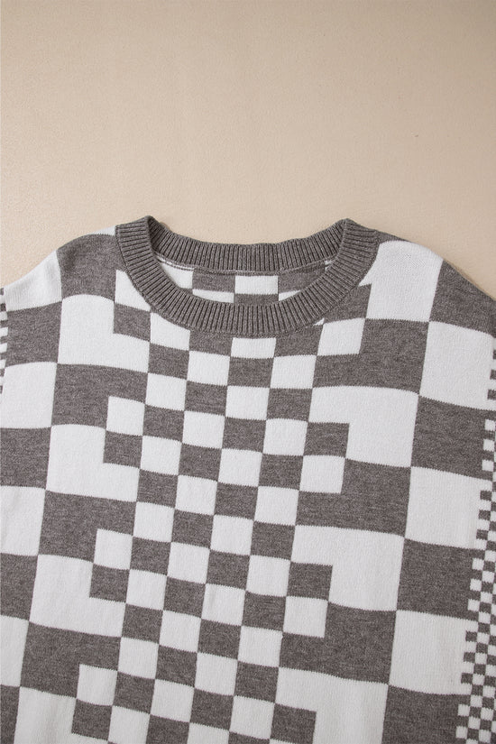 Smoky Plaid Soft Knit Jumper