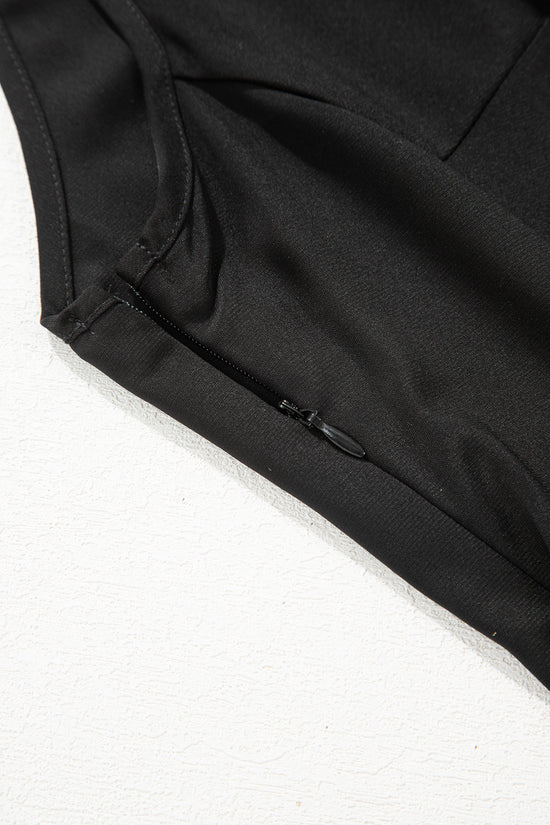 Black Lace Maxi Dress | Sleeveless Floral Lace Dress