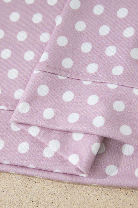 Polka Dot Print Round Neck Short Sleeve Top & Shorts Co-Ord Set