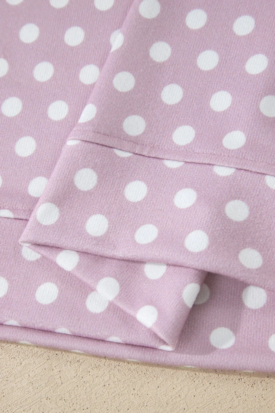 Polka dot print round neck short sleeve top & shorts co-ord set outfit sets