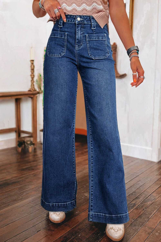 Nautical Breeze Wide-Cut Jeans