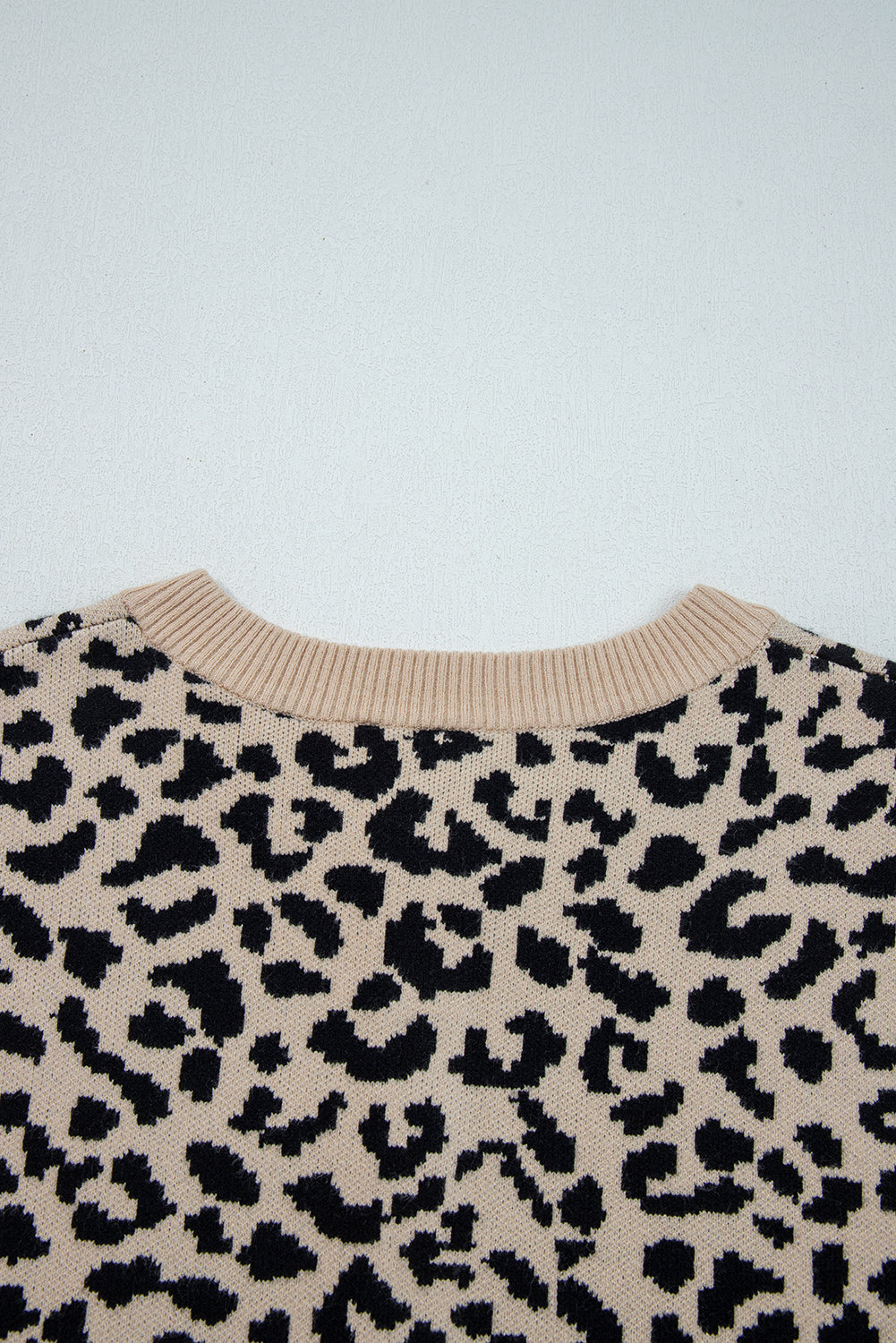 Oversized Chunky Knit Leopard Cardigan