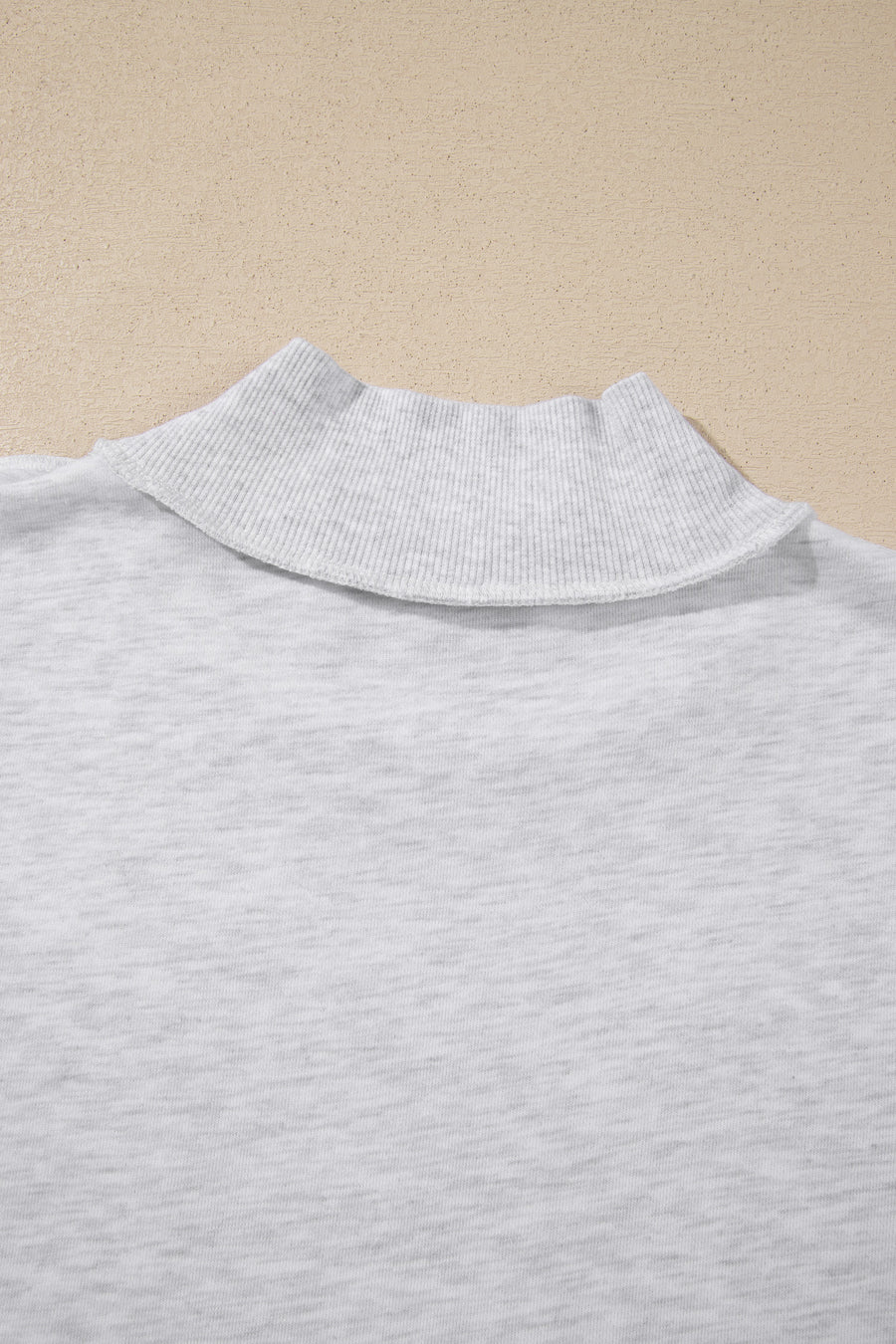 Light Grey Polka Dot Slogan High Neck Baggy Sweatshirt