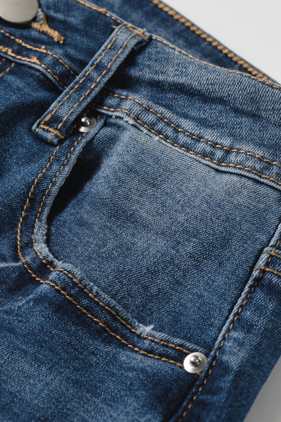 Acid Washed Straight Leg Full Length Jeans Women UK