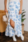 Boho Floral Split Maxi Skirt - Fashionfitz