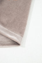 Open Front Draped Velvet Kimono