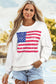 Relaxed American Flag Print Sweatshirt