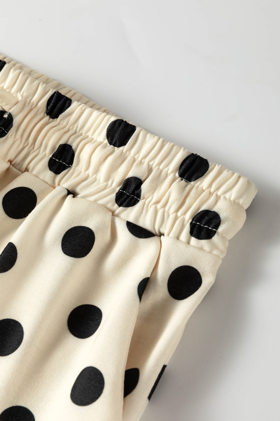 Polka Dot Oversized Top & Drawstring Shorts Set Women UK