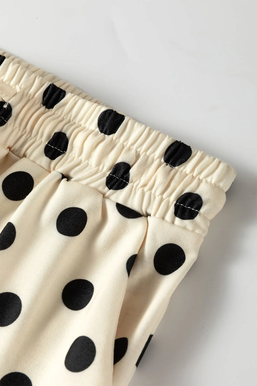 Polka Dot Oversized Top & Drawstring Shorts Set Women UK