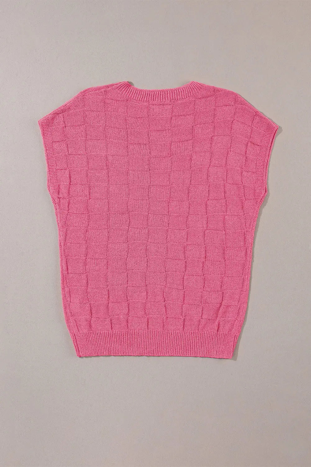 Lattice short sleeve sweater - pink sweaters