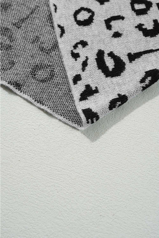 Leopard High Neck Oversized Sweater