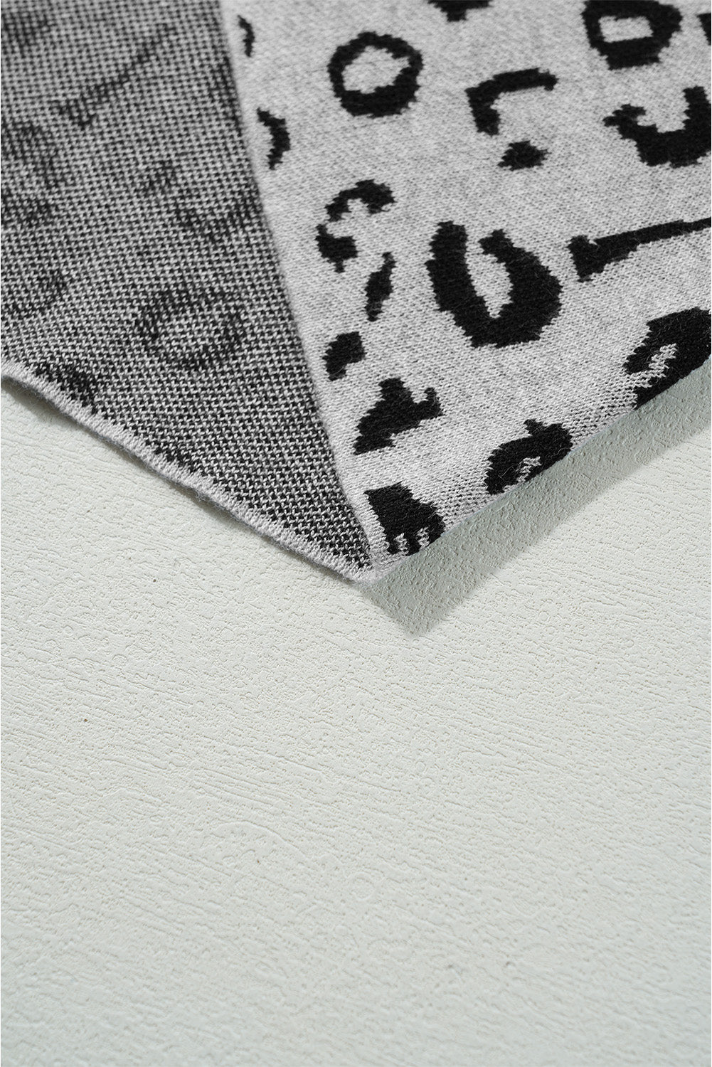 Leopard High Neck Oversized Sweater