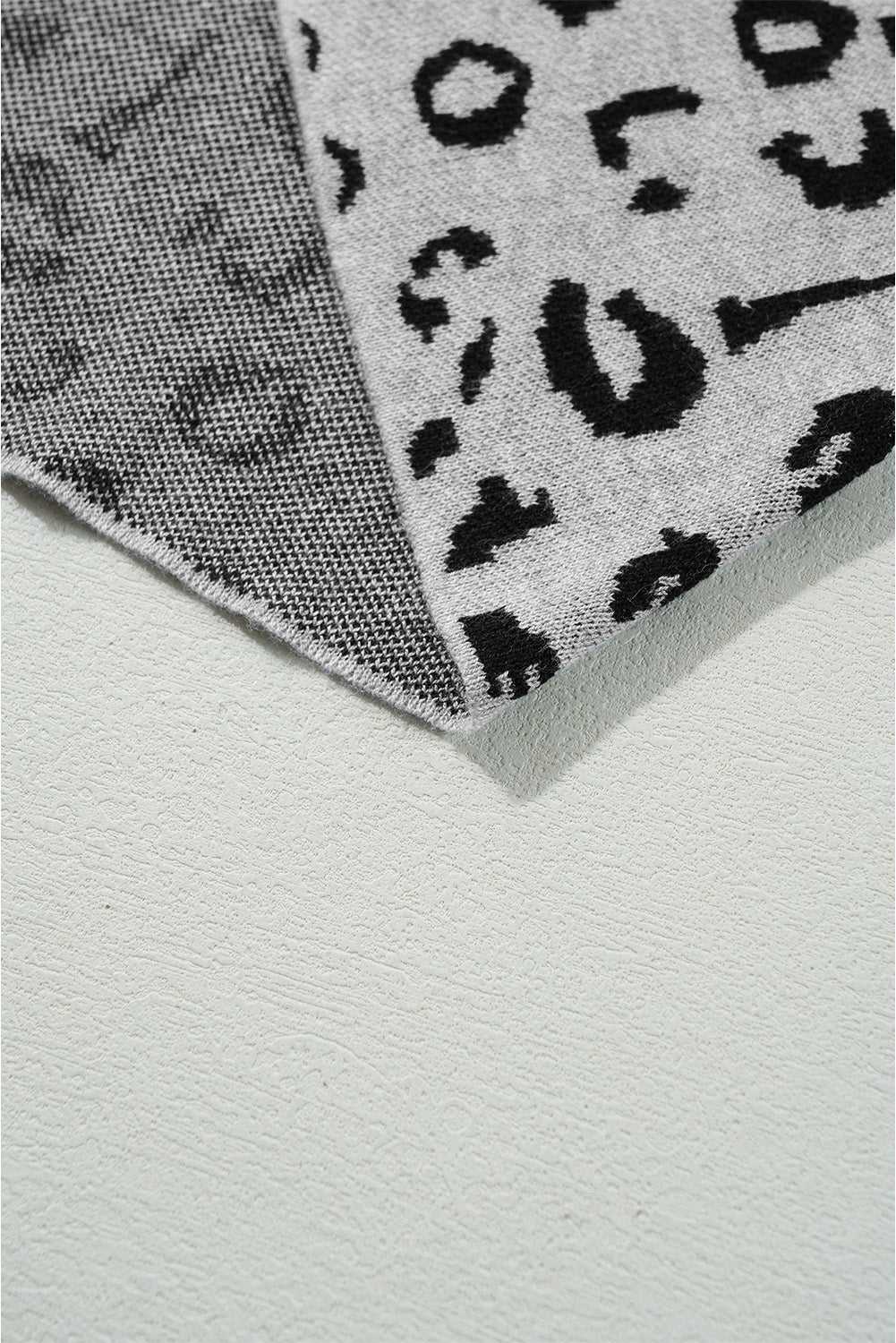 Leopard High Neck Oversized Sweater