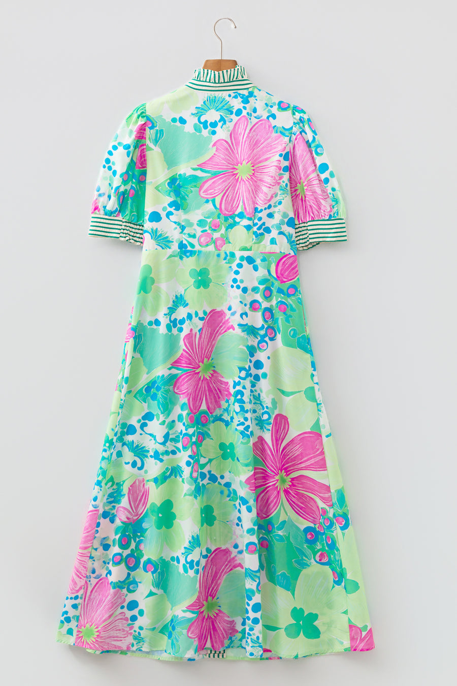 Floral Print Button Down Vacation Dress Women UK