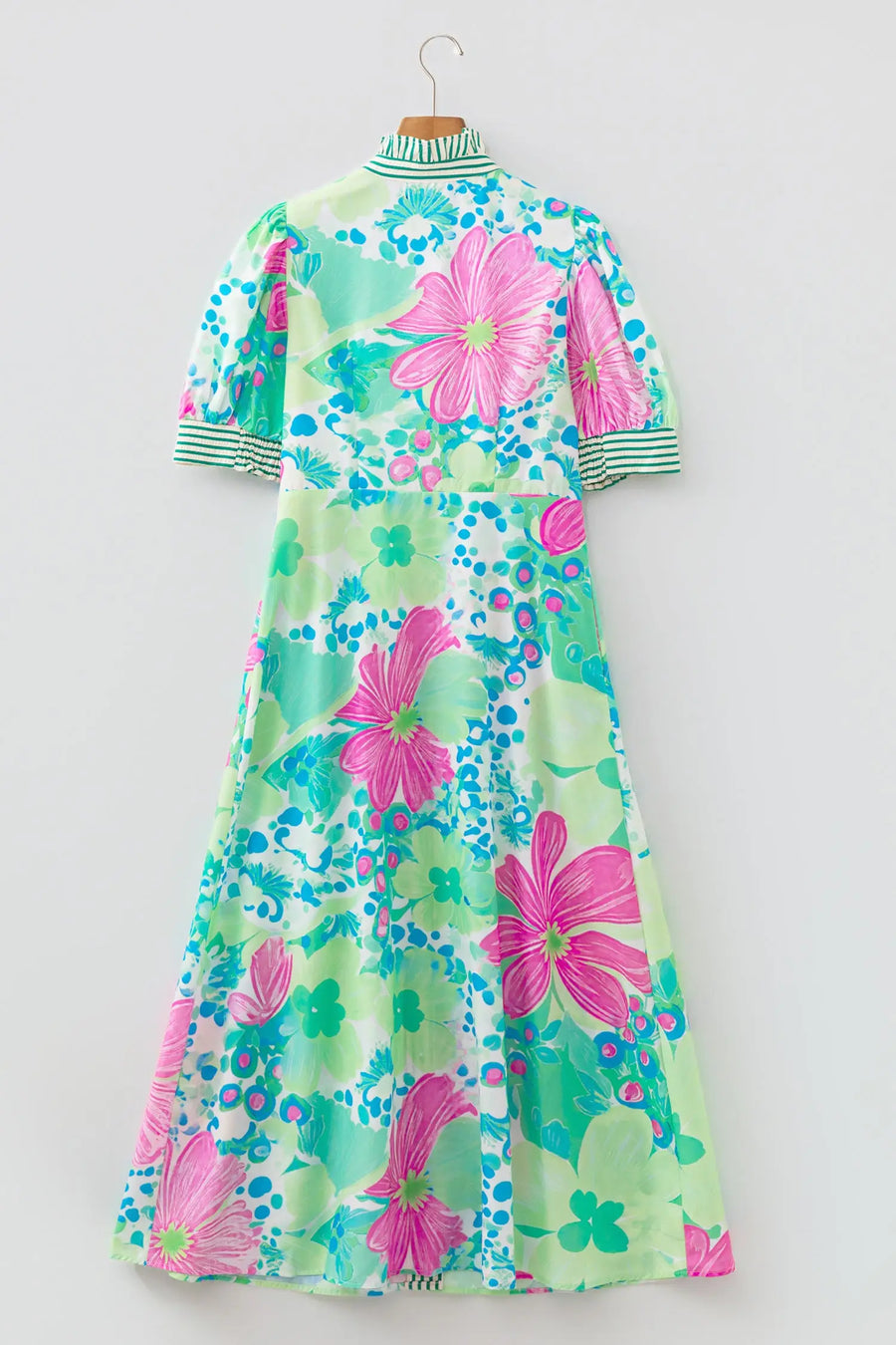 Floral Print Button Down Vacation Dress Women UK