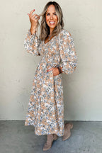 Maple Grove Floral Maxi Dress - Smocked Puff Sleeve