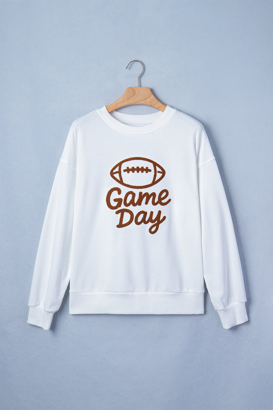 Game Day Rugby Pattern Crewneck Sweatshirt