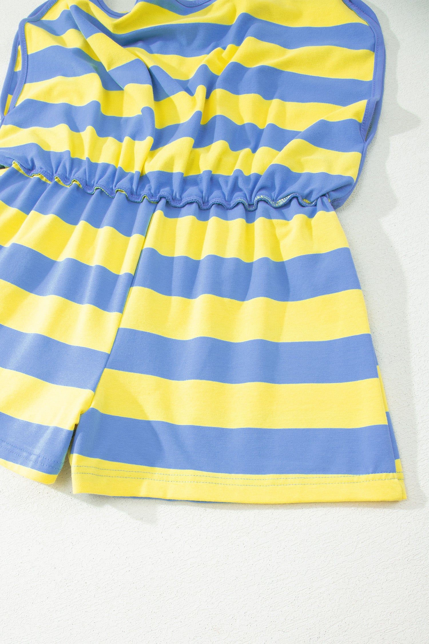 Yellow Stripe Dolman Tee & Drawstring Skort Athletic Set Women UK