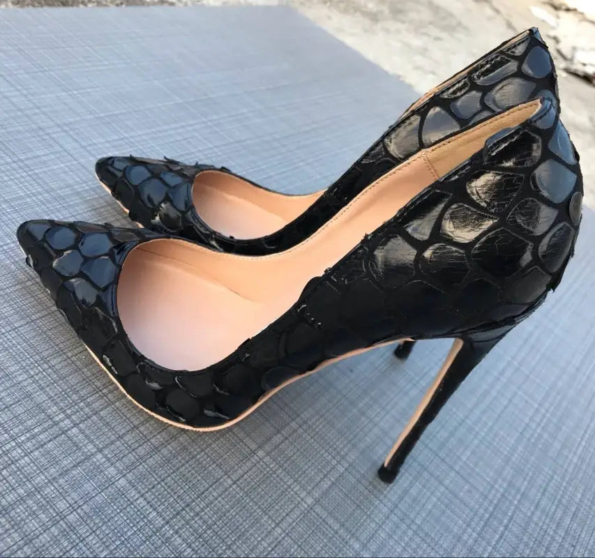 Black classic high heel stiletto shoes