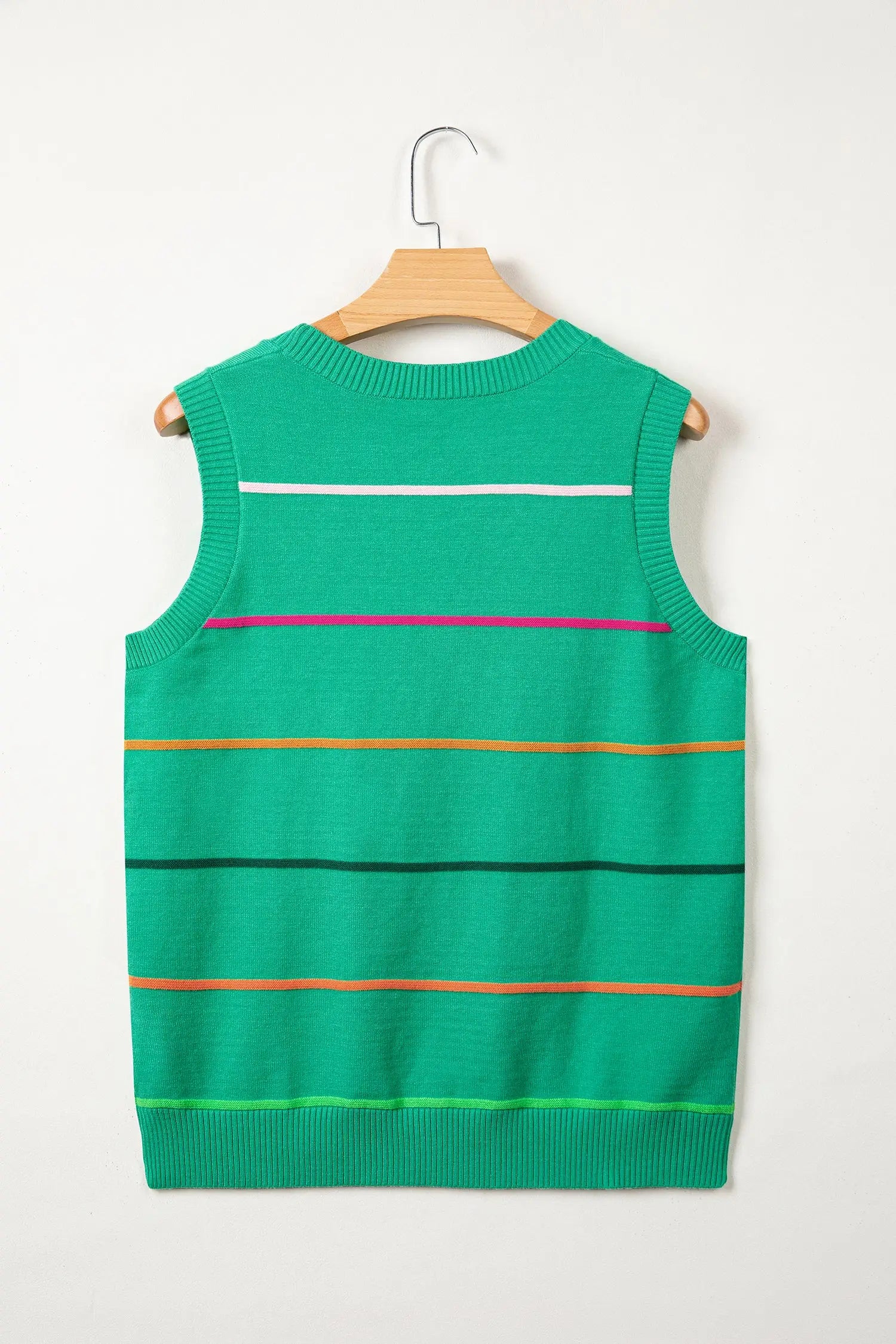 Women’s stripe ribbed knit sleeveless sweater vest tank top sweaters