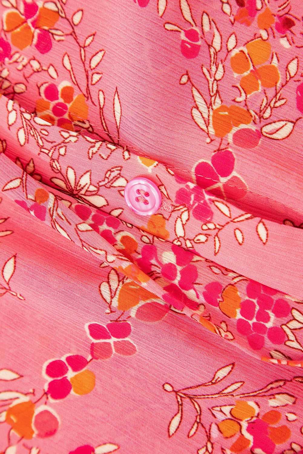 Rose Red Floral Loose Shirt - Fashionfitz