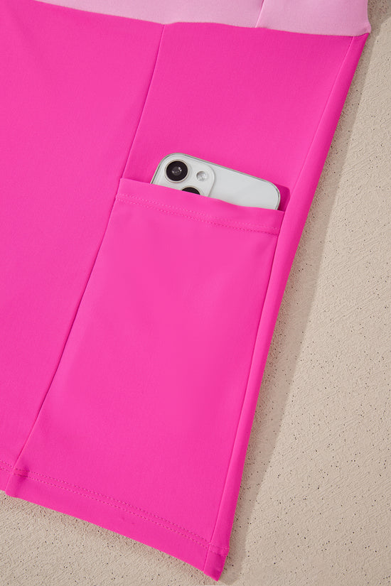 Swim Dress With Shorts | Pink One Piece Swimsuit Built In