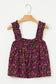 Floral Tank Top - Rose Boho Frilled Straps - Fashionfitz
