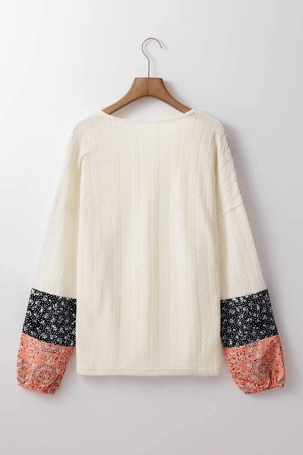 Patchwork petals knit blouse blouses