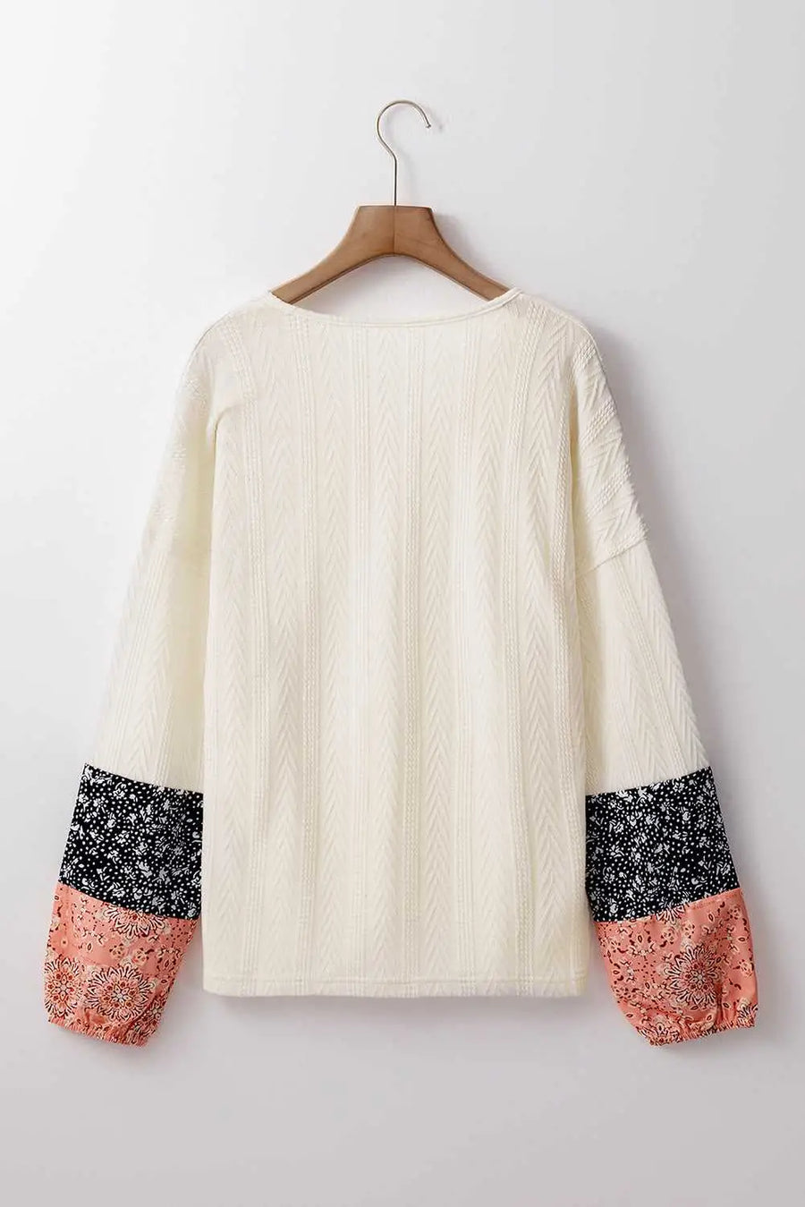 Patchwork petals knit blouse blouses