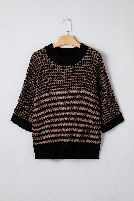 Striped Soft‑Knit Slouchy Jumper