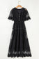 Dot Lace Black Maxi Dress