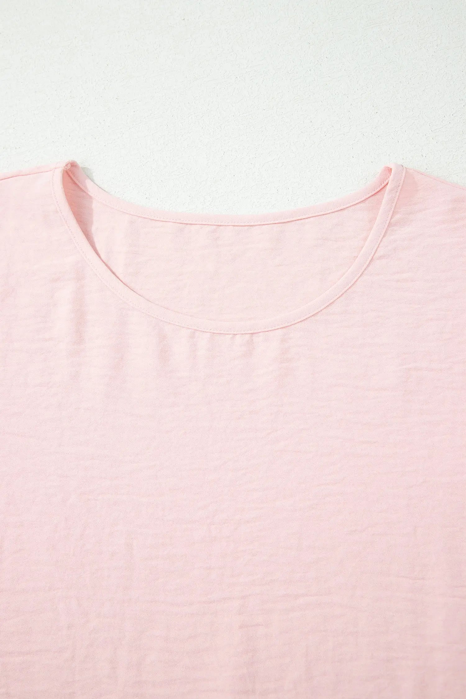 Ruffle trim round neck blouse | fashionfitz