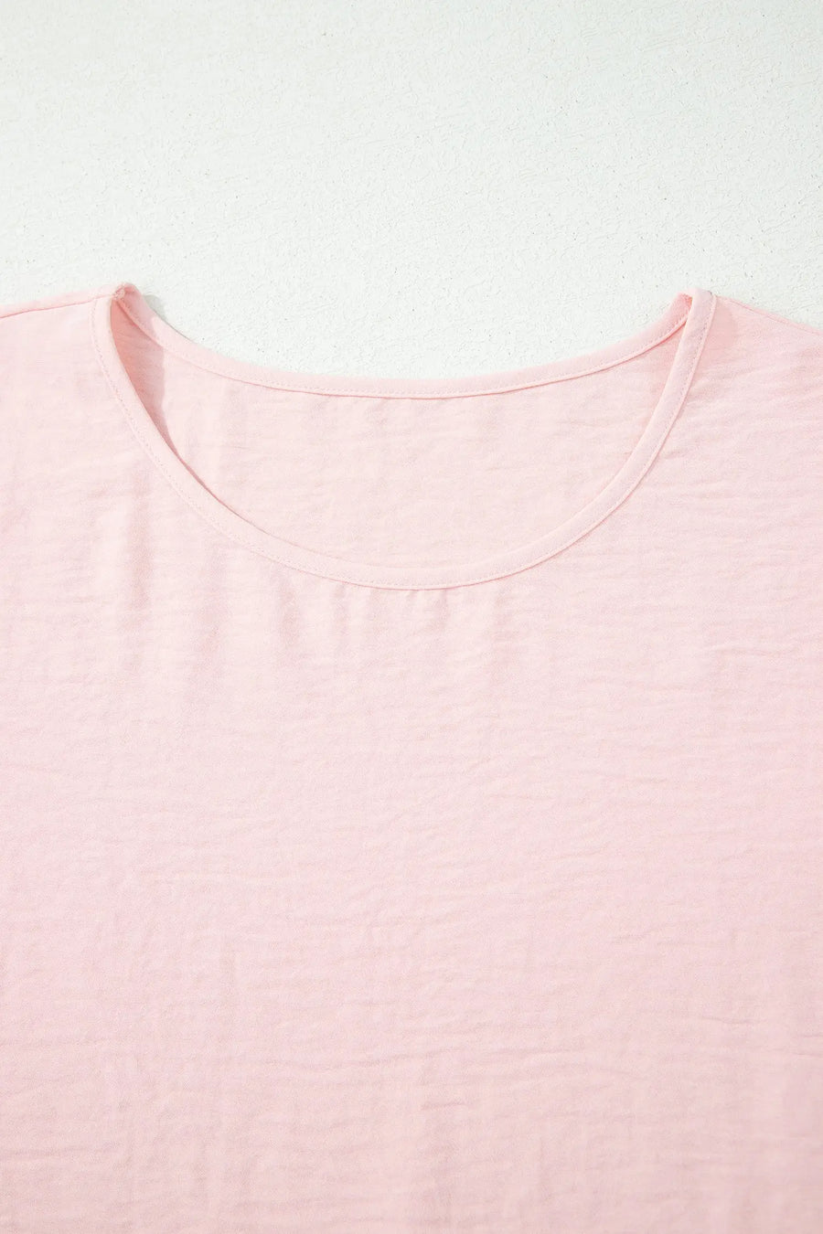 Ruffle trim round neck blouse | fashionfitz