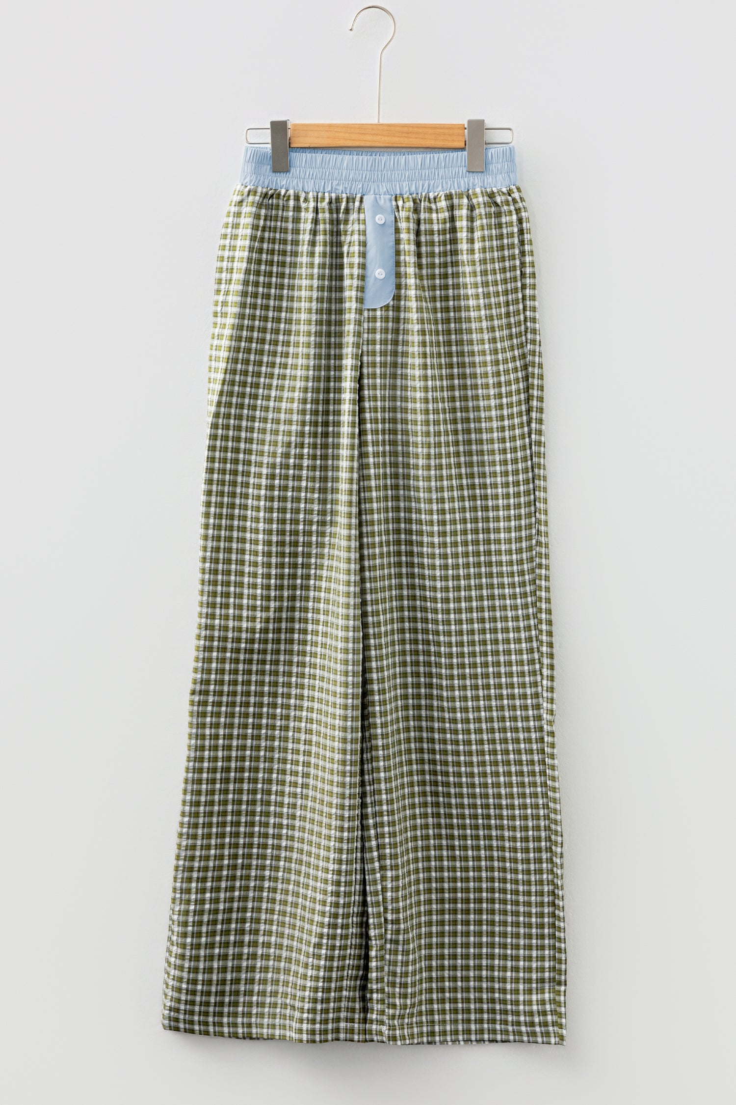 Ladies Brown Gingham Boxer Trousers