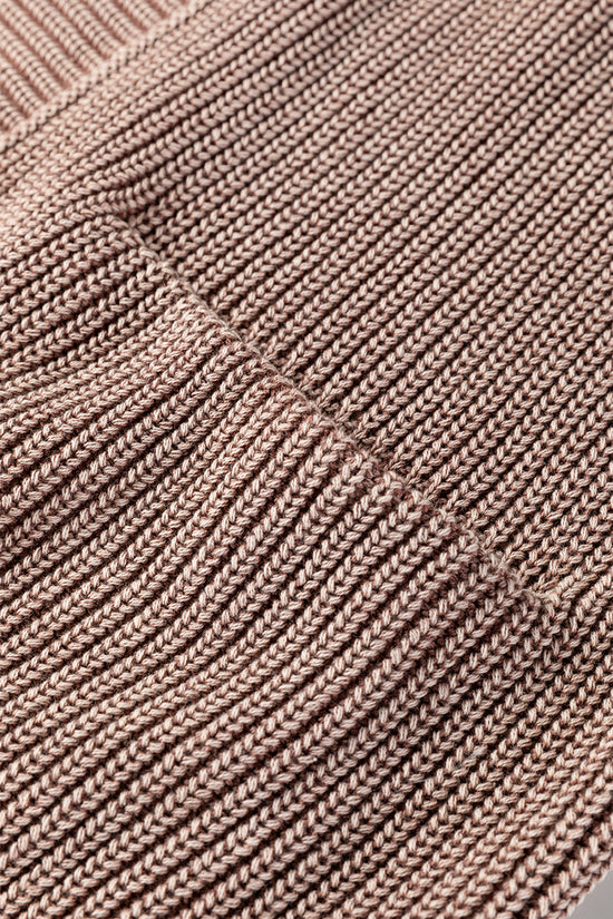 Stonewash Patchwork Knit Open Cardigan