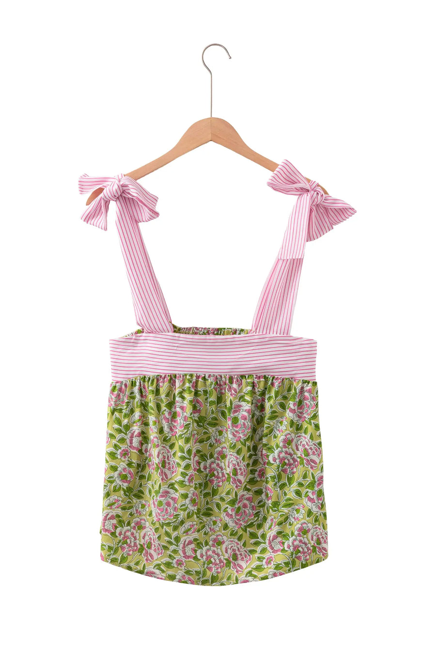 Floral Knot Strap Babydoll Tank Top Women UK