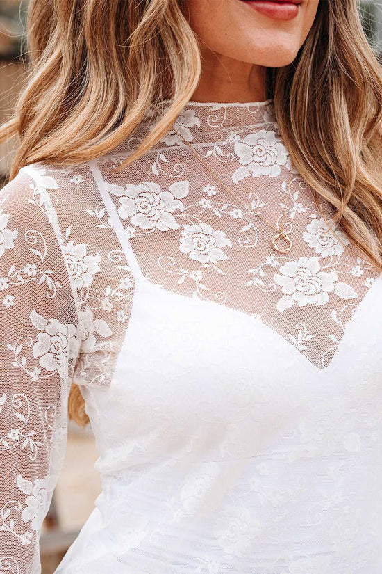 Sheer Floral Lace Top